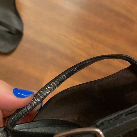 Stuart Weitzman Black Leather Nudist Sandal 9 - Picture 7 of 8